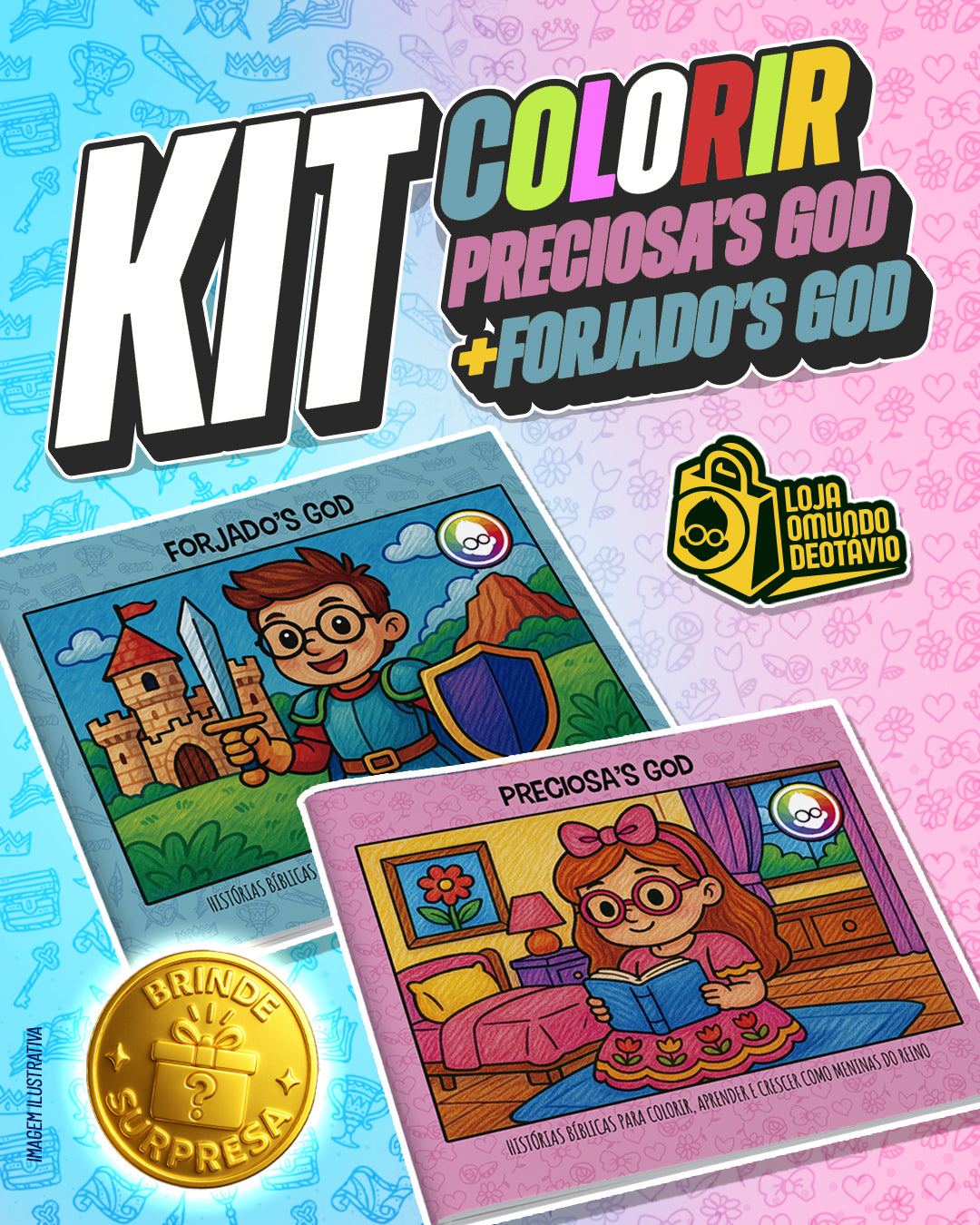 KIT COLORIR – Forjado’s God + Preciosa’s God