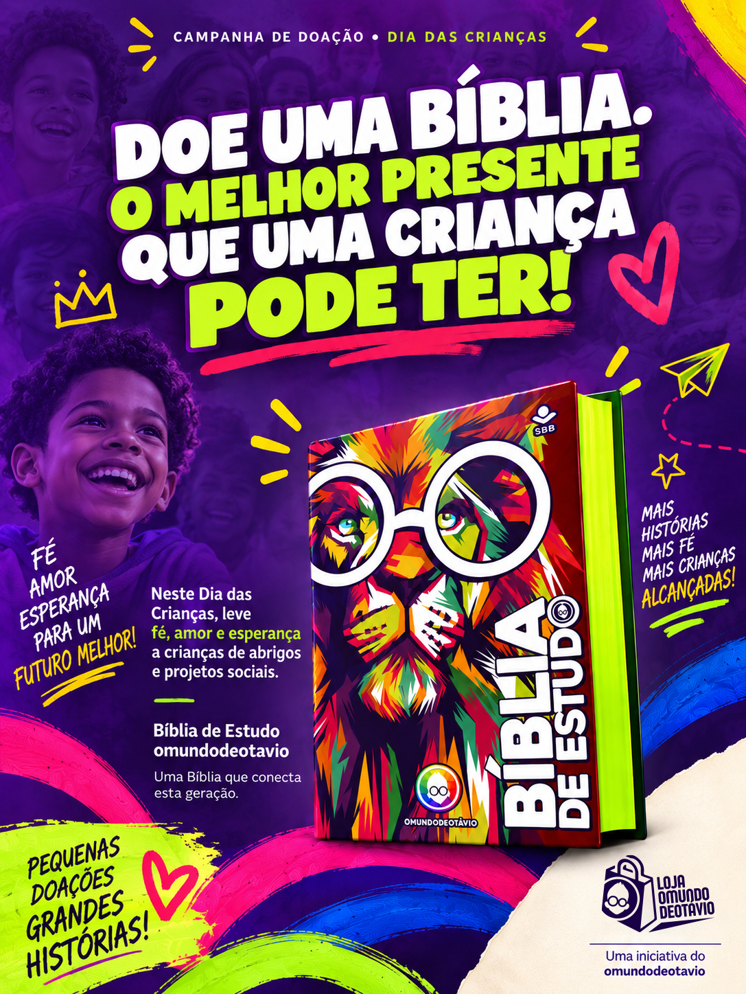 Doe uma Bíblia para uma Criança | Dia das Crianças